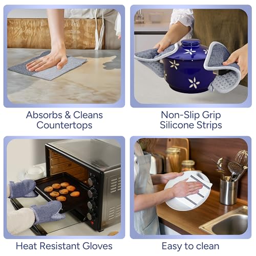 Mini Oven Mitts Set (09: Oven Mitts - Indigo / Oven Mitt Set - 8 Pack)