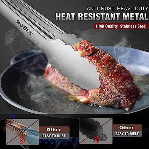 Kitchen Tongs for Cooking (7+9+12 Inch / All Metal)
