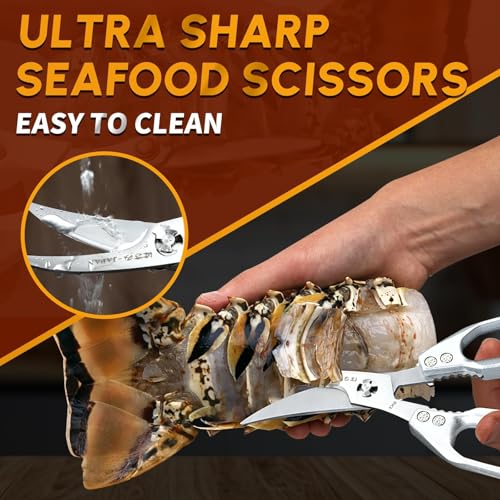 Kitchen Scissors for Food (Dark Silver)