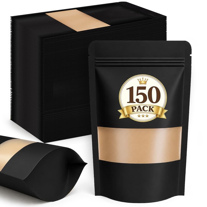 150 Pack Candy Bags (Black / 150 Pack 3.5x5.5in (9x14cm))