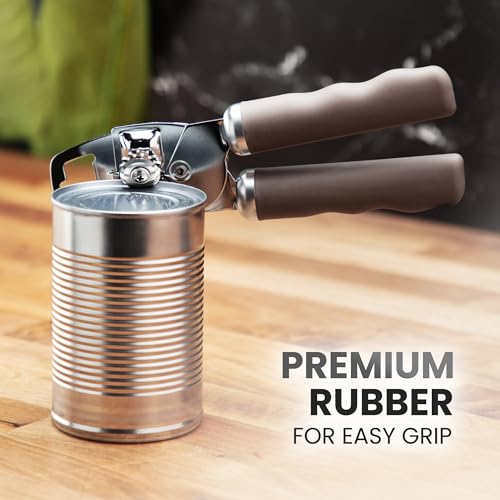 Manual Can Opener Heavy Duty Patented Stainless Steel (Toffee / Comfy Grip)