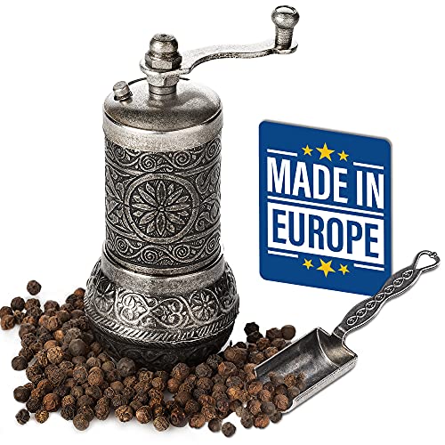Decorative Black Pepper Grinder (Dark Silver)