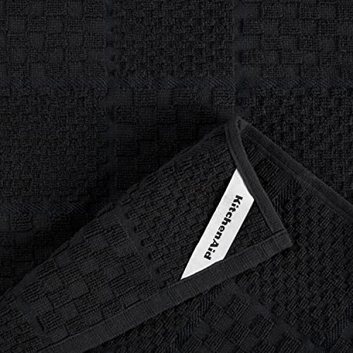 Quilted Cotton Terry Cloth Oven Mitt (Matte Black)