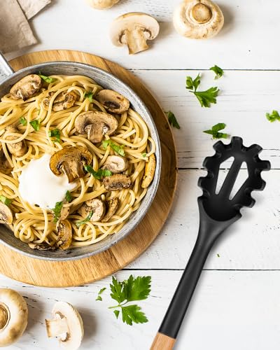 Silicone Pasta Fork (Black-White)