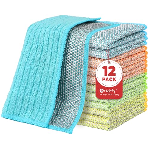 Dish Cloths 12 Pack Double (Multicolor)