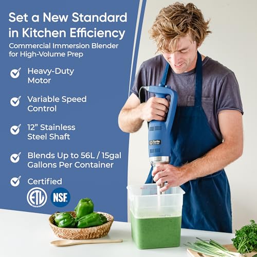 TK Commercial Immersion Blender 500W Heavy Duty for Restaurants