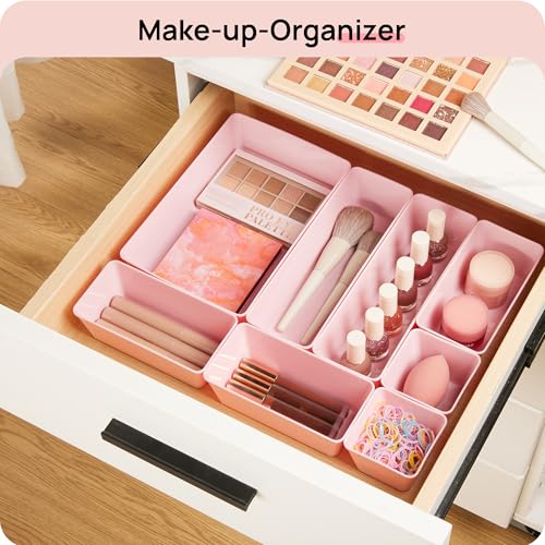 25 Pack Plastic Drawer Organizers with Non (25 Count)