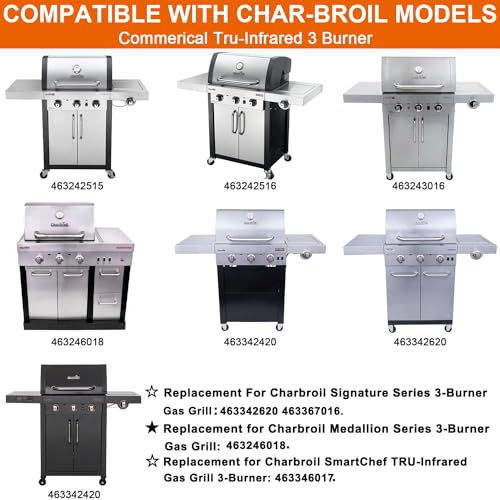 Grill Grate & Emitter Plate Kit for Charbroil TRU (17" x 24.9" for 3-Burner)