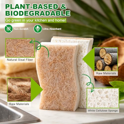 Kitchen Dish Sponges (Brown-s Shape)