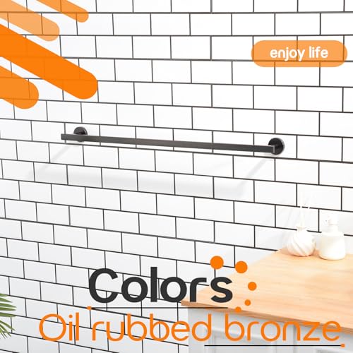 32 Inch Bathroom Towel Bar Bath Towel Rack Kitchen Towel Holder Long Towel Rails Wall Mounted SUS304 Stainless Steel Oil Rubbed Bronze AN4001ORB (Oil Rubbed Bronze / 32-Inch)