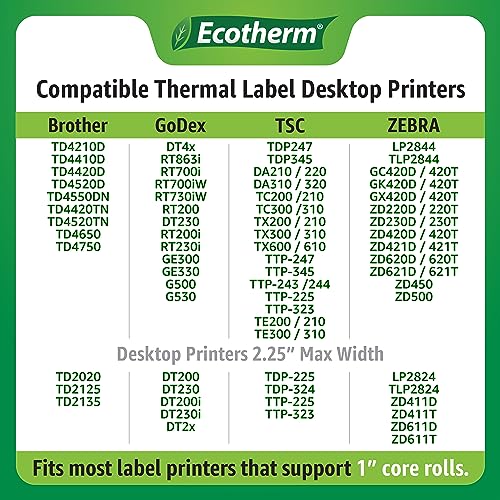 2.25" x 2" Thermal Labels (2940 Count)