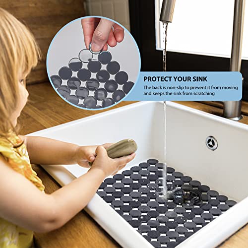 Sink Protectors Mat for Kitchen Sink (Gray)