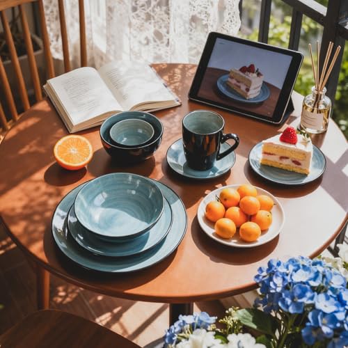 Stoneware Sonoma 56pc Dinnerware Set (Turquoise)
