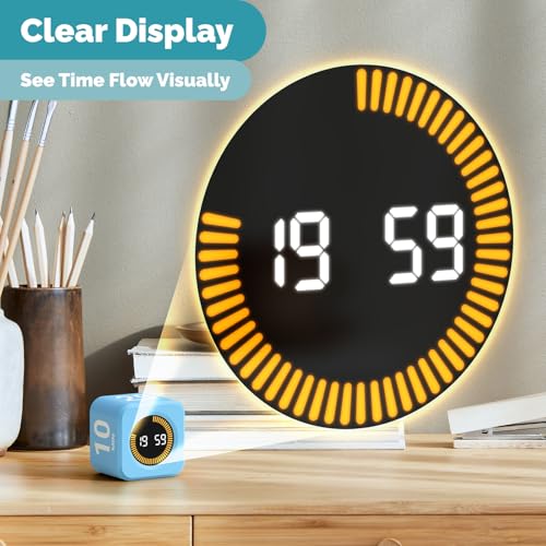 Pomodoro Cube Timer Productivity Visual Timer (Blue)