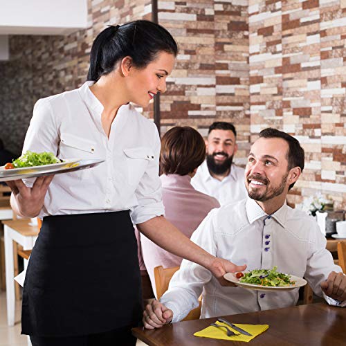 3 Pack Server Aprons with 3 Pockets (3 Count)