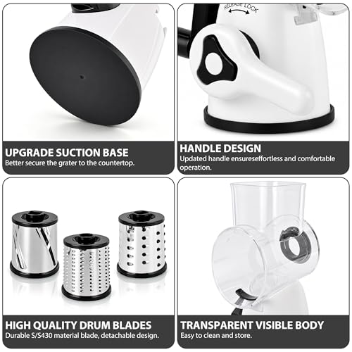 Rotary Cheese Grater (Bright White)
