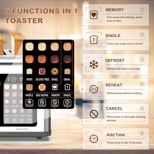 4 Slice Toaster Touch Screen (Grey)