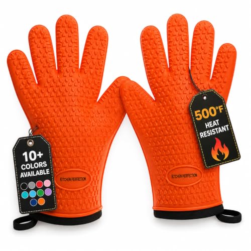 Smoker BBQ Grill Gloves (Orange / One Size Fits Most)