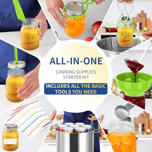 Canning Supplies Starter Kit (9-Pcs Set / Neon Green)