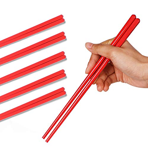 Ceramic Chopsticks Set of 5 (Red)