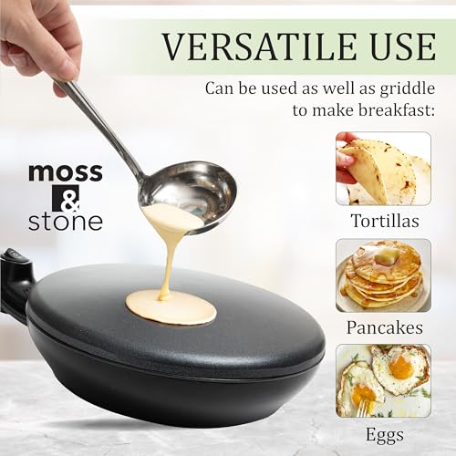 Cordless Electric Crepe Maker (8 Inch Cordless / Cardless / Black)