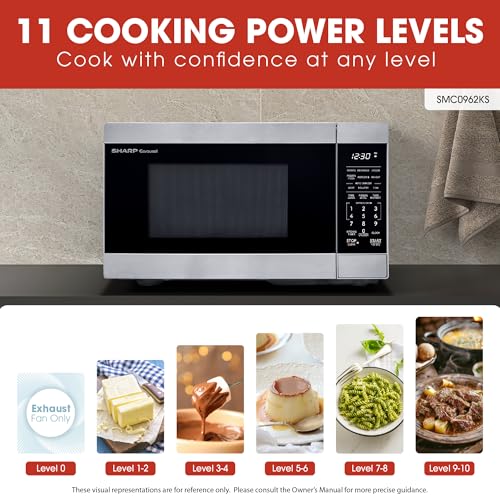 SMC0962KS 0.9 cu. ft. 900W Stainless Steel Countertop Microwave Oven (With Child Lock)