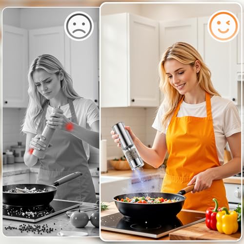Rechargeable Electric Salt and Pepper Grinder Set
