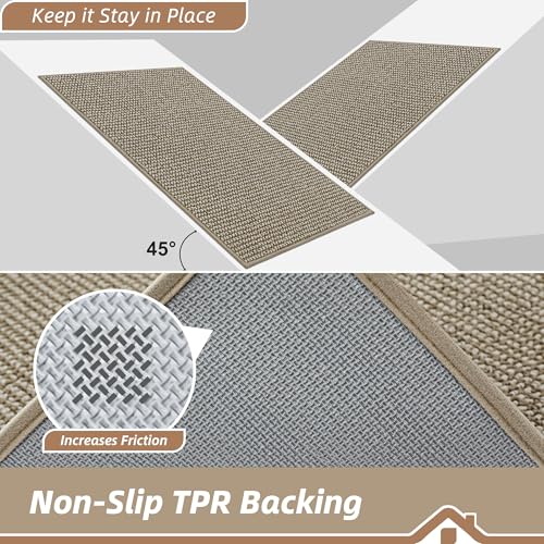 Kitchen Runner Rugs 24"x72" (Light Beige / 24" X 72" (Rectangular))