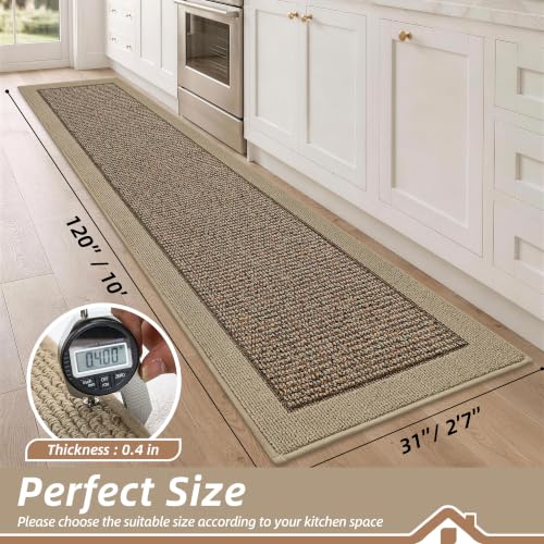 Kitchen Runner Rug 31"x120" (Taupe / 31" X 120" (Rectangular))