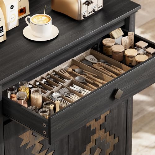32'' Buffet Cabinet with Storage (Dark Gray)