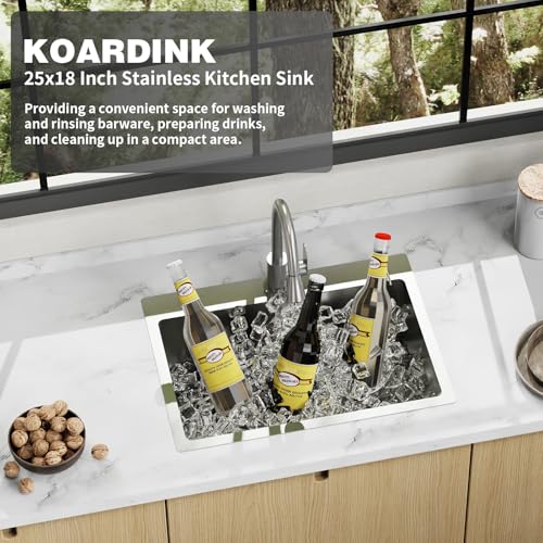 25x18In Drop In Kitchen And Bar Sink (25x18 Stainless)