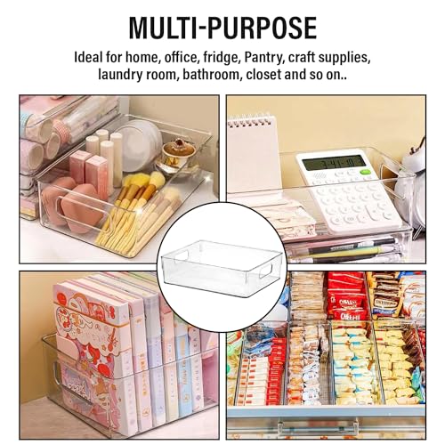 Clear Plastic Storage Bins (10.8 X 7.9 X 3.4)