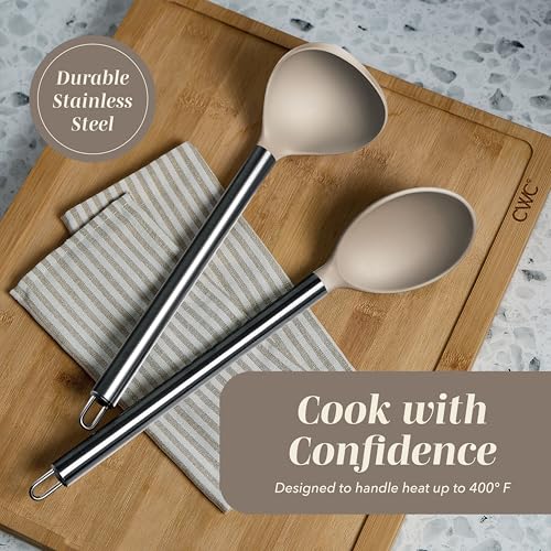 Silicone Cooking Utensils (Brown / 10 Pieces)