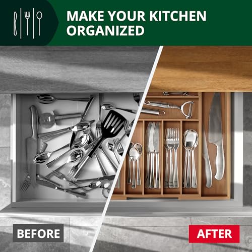 Luxury Bamboo Kitchen Drawer Organizer