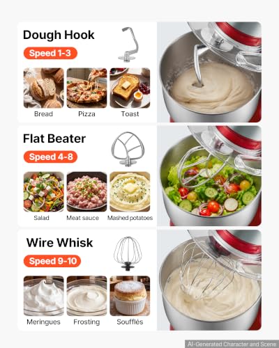 5.3 Qt Tilt Head Stand Mixer 400W Metal Electric Dough Mixer (5L)