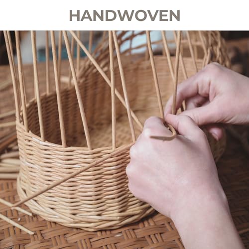 Wicker Baskets for Organizing (Butter Milk / 11¼"L x 7½"W x 3½"H)