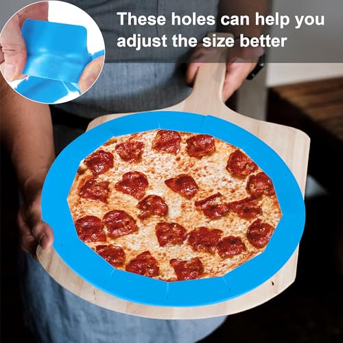Adjustable Silicone Pie Crust Shield for 8 (Blue)
