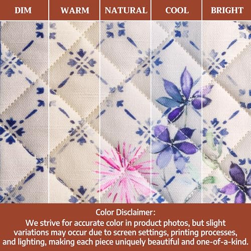 100% Cotton Oven Mitt & Pot Holder Set (015 - Faience / 7.5" x 13" & 8" x 8" (Oven Mitt & Pot Holder))