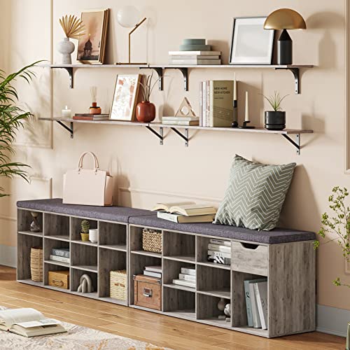 Long Wall Shelves (Greige / 39.4 Inch)