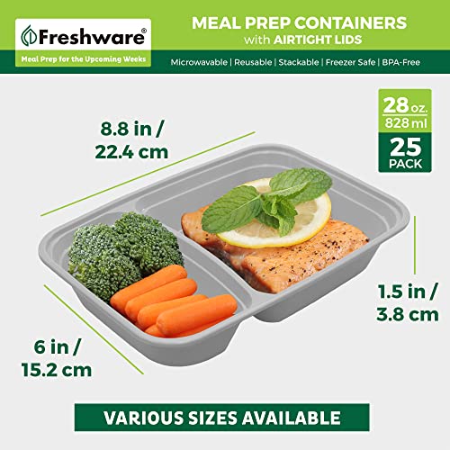 Meal Prep Containers with Lids 28 oz [25 Pack] 2 (28OZ-25PK)