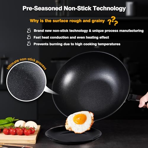 Carbon Steel Wok (Transparent/Black)
