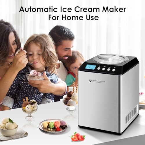 2.64QT Ice Cream Maker Machine with Compressor