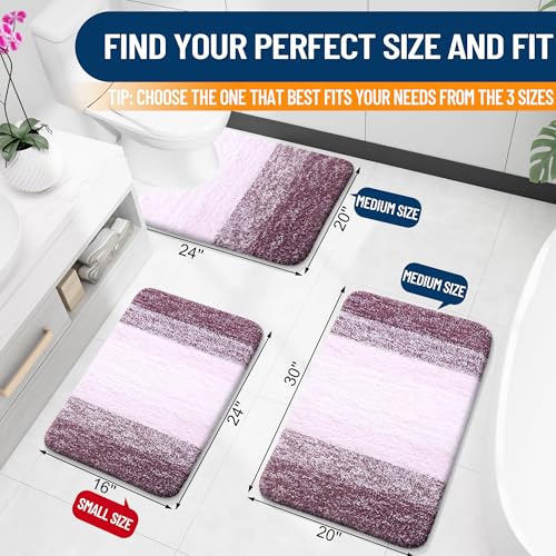 Luxury Toilet Rugs U (24" X 20" Contour Rug / Mauve)