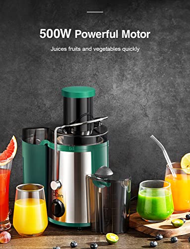 Juicer Machine 500W Centrifugal Juicer with Extra Wide Feed Chute