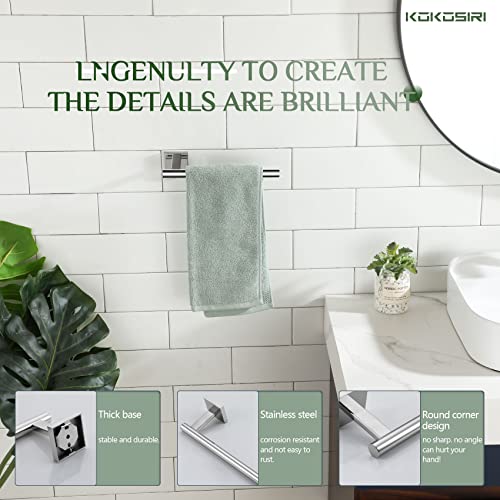 Hand Towel Bar Chrome Bathroom Towel Rail Holder Kitchen Paper Holder Wall Mounted Toilet Cabinet Mount (Polished Chrome / 1 Pack)