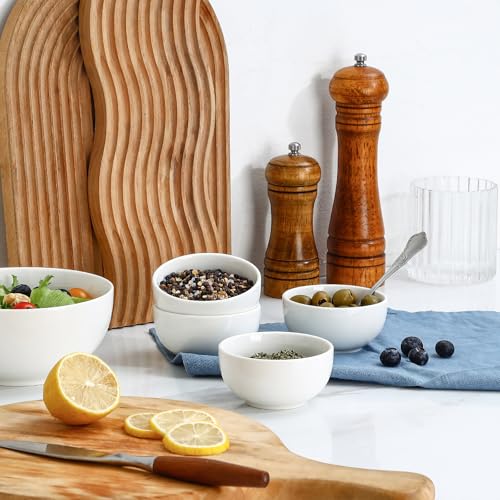 Ceramic Dipping Bowls 4 oz (White / 4 Oz)