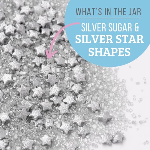 Sanding Sugar Crystals for Baking & Decorating (Silver Galaxy)