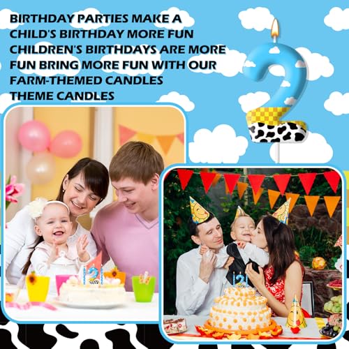 13PCS Toy Inspire Game Story Birthday Candles Set for Kids (Blue+White+Yellow+Black / 2)