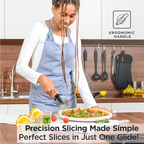 Pro Heavy Duty Pizza Cutter With Wheel Slicer