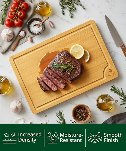 Wooden Cutting Boards for Kitchen Meal Prep & Serving (1-Piece / Natural)